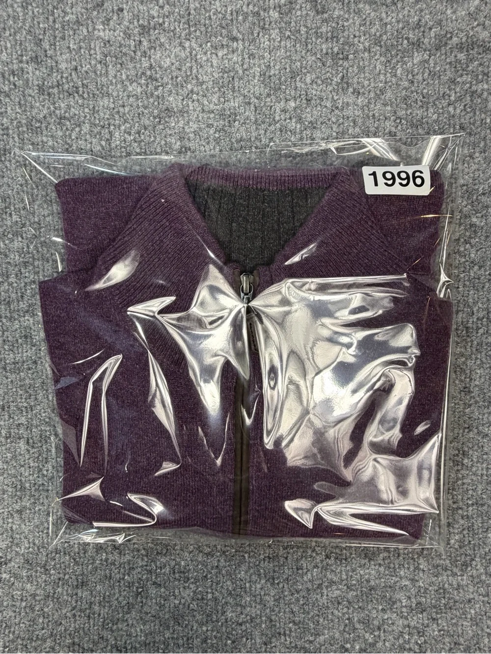 Neiman Marcus Nano Cashmere 100% Cashmere Quarter Zip Sweater Purple | Size M
